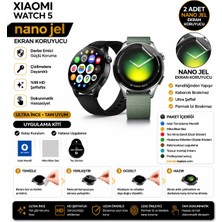 onlinekordon Xiaomi Watch 5 Uyumlu Nano Hidrojel Ekran Koruyucu 2 Adet Kırılmaz Darbe Emici Tam Koruma