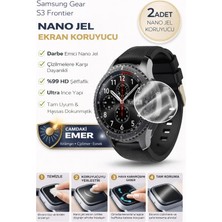 onlinekordon Samsung Gear S3 Frontier Uyumlu Nano Jel Ekran Koruyucu 2 Adet Darbe Emici Tam Kaplayan