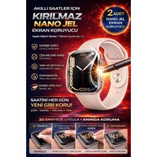 onlinekordon Apple Watch Series 7 45MM Uyumlu Nano Jel Ekran Koruyucu 2 Adet Darbe Emici Çizilmez Kırılmaz Film