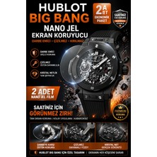 onlinekordon Hublot Big Bang Uyumlu Nano Jel Ekran Koruyucu 2 Adet Darbe Emici Çizilmez Kırılmaz Şeffaf Tpu Film