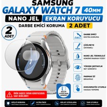 onlinekordon Samsung Galaxy Watch 7 40MM Uyumlu Nano Jel Ekran Koruyucu 2 Adet Darbe Emici Şeffaf Tpu Film
