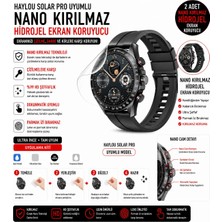 onlinekordon Haylou Solar Pro Uyumlu Nano Kırılmaz Hidrojel Ekran Koruyucu 2 Adet Darbe Emici Tam Kaplama