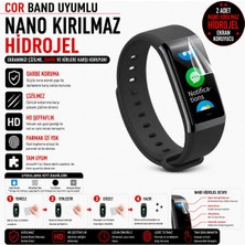 onlinekordon Amazfit Cor Band Uyumlu Nano Kırılmaz Hidrojel Ekran Koruyucu 2 Adet Darbe Emici Tam Koruma