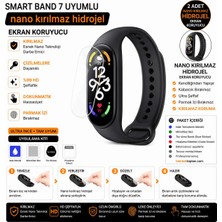 onlinekordon Xiaomi Smart Band 7 Uyumlu Nano Hidrojel Ekran Koruyucu 2 Adet Kırılmaz Darbe Emici Tam Koruma