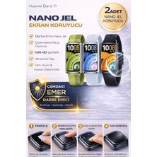 onlinekordon Huawei Band 11 Uyumlu Nano Jel Ekran Koruyucu 2 Adet Güçlendirilmiş Darbe Emici