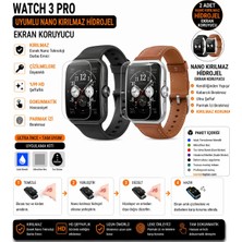 onlinekordon Oppo Watch 3 Pro Uyumlu Nano Hidrojel Ekran Koruyucu 2 Adet Kırılmaz Darbe Emici Tam Koruma
