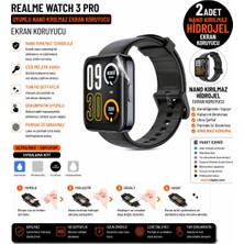 onlinekordon Realme Watch 3 Pro Uyumlu Nano Darbe Emici Kırılmaz Hidrojel Cam Ekran Koruyucu 2 Adet