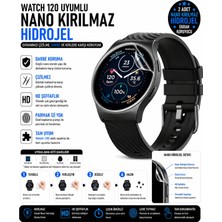 onlinekordon Motorola Moto Watch 120 Uyumlu Nano Kırılmaz Hidrojel Ekran Koruyucu 2 Adet Darbe Emici Tam Koruma