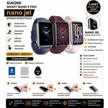 onlinekordon Xiaomi Smart Band 9 Pro Uyumlu Nano Hidrojel Ekran Koruyucu 2 Adet Kırılmaz Darbe Emici Tam Koruma