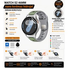onlinekordon Xiaomi Watch S2 46MM Uyumlu Nano Hidrojel Ekran Koruyucu 2 Adet Kırılmaz Darbe Emici Tam Koruma