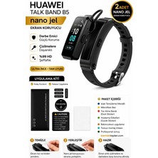 onlinekordon Huawei Talk Band B5 Uyumlu Nano Jel Ekran Koruyucu 2 Adet Güçlendirilmiş Darbe Emici