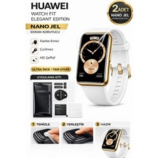 onlinekordon Huawei Watch Fit Elegant Edition Uyumlu Nano Jel Ekran Koruyucu 2 Adet Güçlendirilmiş Darbe Emici