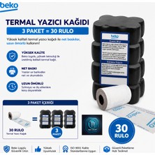 Beko X30 Tr - 300 Tr - 220 Tr - 400 Tr Yazarkasa Termal Pos Rulosu ( 3 Paket - 30 Adet )