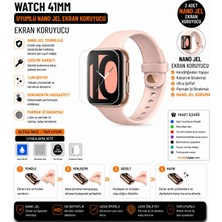 onlinekordon Oppo Watch 41MM Uyumlu Nano Hidrojel Ekran Koruyucu 2 Adet Kırılmaz Darbe Emici Tam Koruma