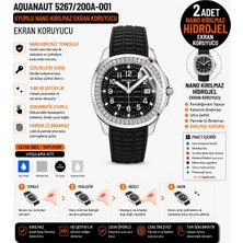 onlinekordon Patek Philippe Aquanaut 5267/200A-001 Steel Case Uyumlu Nano Darbe Emici Kırılmaz Hidrojel Cam Ekran Koruyucu 2 Adet