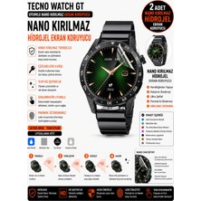 onlinekordon Tecno Watch Gt Uyumlu Nano Darbe Emici Kırılmaz Hidrojel Cam Ekran Koruyucu 2 Adet