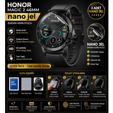onlinekordon Honor Magic 2 46MM Uyumlu Nano Hidrojel Ekran Koruyucu 2 Adet Kırılmaz Darbe Emici Tam Koruma