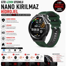 onlinekordon Amazfit Gtr 42MM Uyumlu Nano Kırılmaz Hidrojel Ekran Koruyucu 2 Adet Darbe Emici Tam Koruma