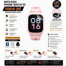 onlinekordon Xiaomi Mitu Kids Phone Watch 5c Uyumlu Nano Hidrojel Ekran Koruyucu 2 Adet Kırılmaz Darbe Emici Tam Koruma