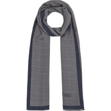 Sima Gri Ipekevi Monogram Şal 4356