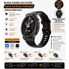 onlinekordon Xiaomi Black Shark Gs3 Ultra Uyumlu Nano Hidrojel Ekran Koruyucu 2 Adet Kırılmaz Darbe Emici Tam Koruma