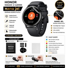 onlinekordon Honor Magic 2 42MM Uyumlu Nano Hidrojel Ekran Koruyucu 2 Adet Kırılmaz Darbe Emici Tam Koruma