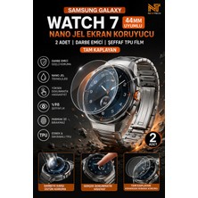 onlinekordon Samsung Galaxy Watch 7 44MM Uyumlu Nano Jel Ekran Koruyucu 2 Adet Darbe Emici Şeffaf Tam Kaplayan