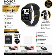 onlinekordon Honor Watch Fit Vitality Edition Vigour Uyumlu Nano Hidrojel Ekran Koruyucu 2 Adet Kırılmaz Darbe Emici Tam Koruma