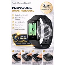 onlinekordon Redmi Smart Band 2 Uyumlu Nano Jel Ekran Koruyucu 2 Adet Darbe Emici Tam Kaplayan