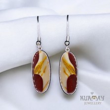 KURTAY JEWELLERY Mookaite Jasper Taşlı Gümüş Küpe