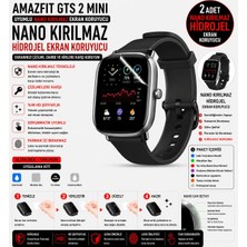 onlinekordon Amazfit Gts 2 Mini Uyumlu Nano Kırılmaz Hidrojel Ekran Koruyucu 2 Adet Darbe Emici Tam Koruma