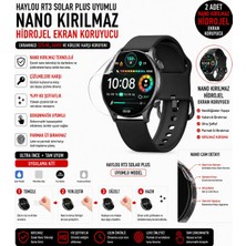 onlinekordon Haylou Rt3 Solar Plus Uyumlu Nano Kırılmaz Hidrojel Ekran Koruyucu 2 Adet Darbe Emici Tam Kaplama