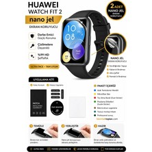 onlinekordon Huawei Watch Fit 2 Uyumlu Nano Jel Ekran Koruyucu 2 Adet Güçlendirilmiş Darbe Emici
