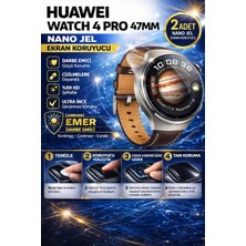 onlinekordon Huawei Watch 4 Pro 47MM Uyumlu Nano Jel Ekran Koruyucu 2 Adet Güçlendirilmiş Darbe Emici