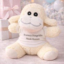 Eco Lounge Aramıza Hoşgeldin Minik Kuzum Tişörtlü Sevimli Peluş Kuzu