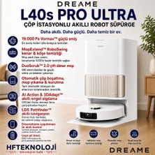 Dreame 19000 Pa Vormax Emiş Gücü ve Kir Sensörü ile L40S Pro Ultra Robot Süpürge Beyaz