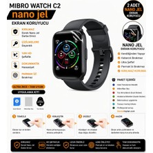onlinekordon Xiaomi Mibro Watch C2 Uyumlu Nano Hidrojel Ekran Koruyucu 2 Adet Kırılmaz Darbe Emici Tam Koruma