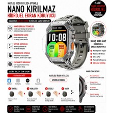 onlinekordon Haylou Iron N1 LS24 Uyumlu Nano Kırılmaz Hidrojel Ekran Koruyucu 2 Adet Darbe Emici Tam Kaplama
