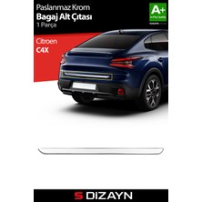 S-Dizayn Citroen C4X Krom Bagaj Alt Çıtası 2022 Üzeri A+ Kalite