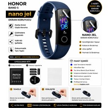 onlinekordon Honor Band 5 Uyumlu Nano Hidrojel Ekran Koruyucu 2 Adet Kırılmaz Darbe Emici Tam Koruma