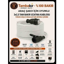 Srcelektronik 3x2.5 % Yüz Tam Bakır (1-25 Metre Arası) Kablolu Uzatma Seyyar.( Beyaz Eşya - Araç Şarjı - Karavan - Şantiye ve Bağ Bahçe Işleri Için Uygundur) Beyaz