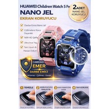 onlinekordon Huawei Children Watch 5 Pro Uyumlu Nano Jel Ekran Koruyucu 2 Adet Güçlendirilmiş Darbe Emici