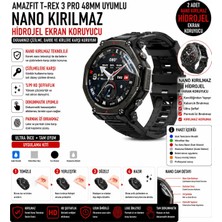 onlinekordon Amazfit T Rex 3 Pro 48MM Uyumlu Nano Kırılmaz Hidrojel Ekran Koruyucu 2 Adet Darbe Emici Tam Koruma