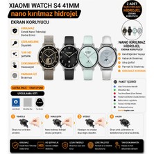 onlinekordon Xiaomi Watch S4 41MM Uyumlu Nano Hidrojel Ekran Koruyucu 2 Adet Kırılmaz Darbe Emici Tam Koruma