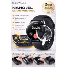 onlinekordon Redmi Watch 2 Uyumlu Nano Jel Ekran Koruyucu 2 Adet Darbe Emici Tam Kaplayan