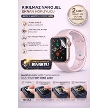 onlinekordon Apple Watch Series 5 40MM Uyumlu Nano Jel Ekran Koruyucu 2 Adet Darbe Emici Çizilmez Kırılmaz Film