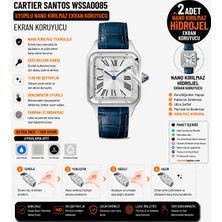 onlinekordon Cartier WSSA0085 Santos Uyumlu Nano Darbe Emici Kırılmaz Hidrojel Cam Ekran Koruyucu 2 Adet