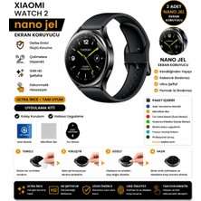 onlinekordon Xiaomi Watch 2 Uyumlu Nano Hidrojel Ekran Koruyucu 2 Adet Kırılmaz Darbe Emici Tam Koruma