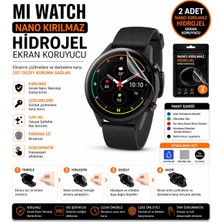 onlinekordon Xiaomi Mi Watch Uyumlu Nano Hidrojel Ekran Koruyucu 2 Adet Kırılmaz Darbe Emici Tam Koruma