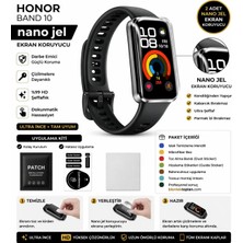 onlinekordon Honor Band 10 Uyumlu Nano Hidrojel Ekran Koruyucu 2 Adet Kırılmaz Darbe Emici Tam Koruma